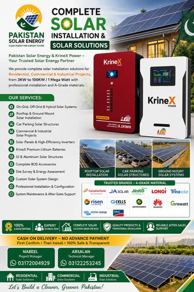 Solar Installation Complete Solar Solutions Panels,Inverters & Battery
