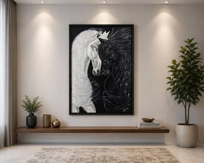 Original Handmade Acrylic Horse Canvas Painting