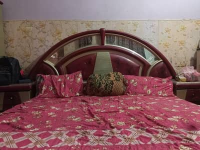 Double Bed & Wardrobe for Sale  Good Condition
