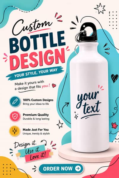 COUSTOMIZE ABLE WATER BOOTLES