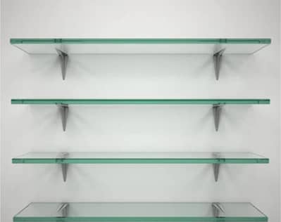 Glass shelves