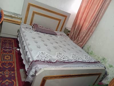 double  bed with 1 dressing and 2 side tables