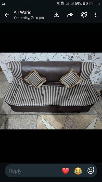 sofa & Glass Table