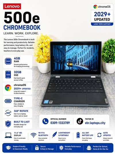Lenovo 500E 4gb Ram 32gb storage upgradeable