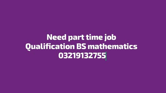Need part time job in Peshawar