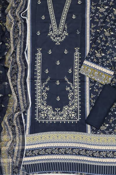 Printed Lawn 3-Piece Suit | Embroidered Lawn Dress
