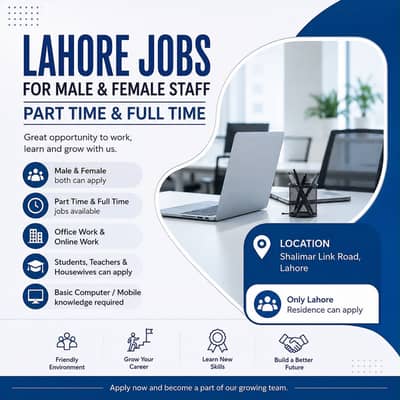 We are hiring male and female staff for office and online work
