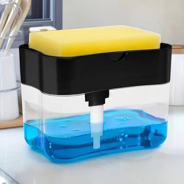 Dish Soap Dispenser for Kitchen Sink - Space-Saving without Sponge Holder