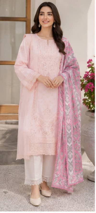 Brand New Festive Embroidered 3pc Lawn suits