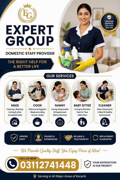 House Maid | Cook | Driver | Babysitter | Nurse