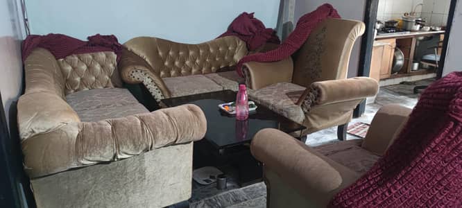 7 seater sofa set with table and sofa cover