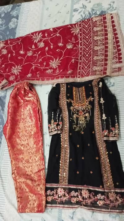 Chiffon Ladies 3PC Hand Work Suit