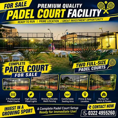 Complete Padel Court Facility for Sale | 2 Full-Size Padel Courts