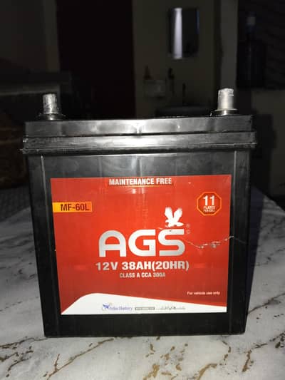 AGS MF-60L 12V 38AH Maintenance Free Car Battery - Magic Eye OK