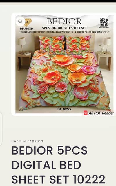 Korean 3D dezain bed sheet