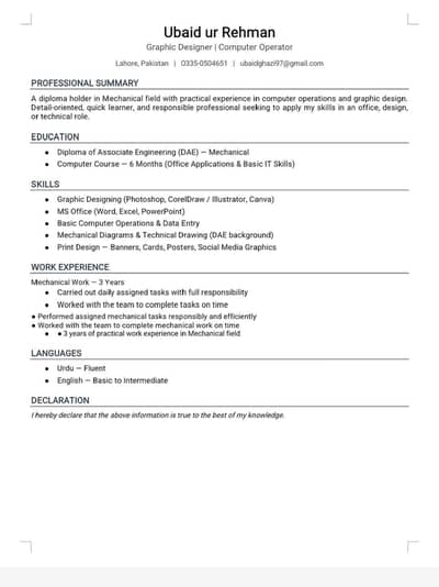 I need job