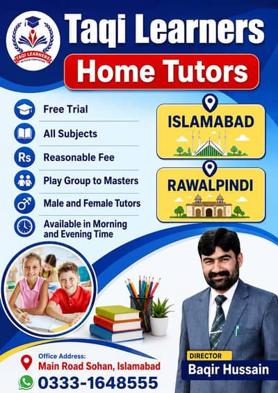 Home Tutors are available