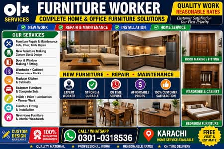 Furniture Worker | Repair, Maintenance & New Furniture