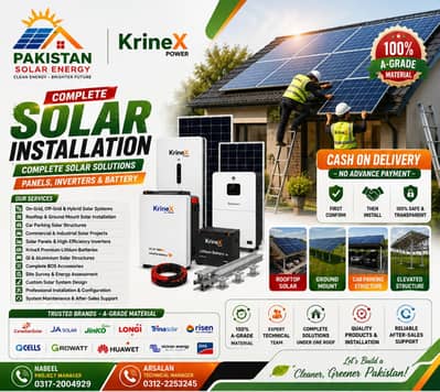 Solar Installation & Solutions On-Grid, Off-Grid & Hybrid KrineX Power