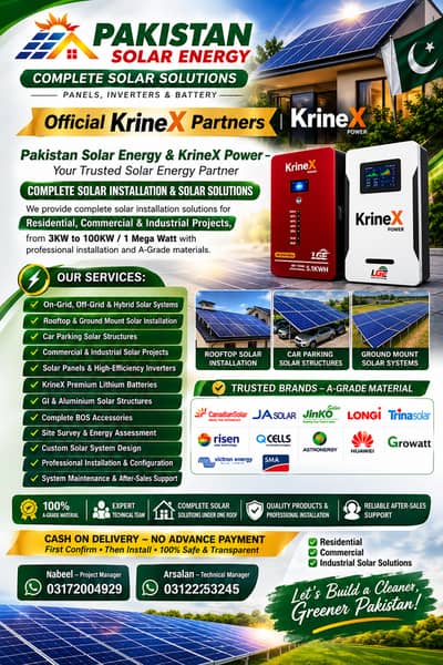 Solar Installation & Solutions On-Grid, Off-Grid & Hybrid KrineX Power