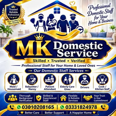 We are Provide neat & clean Domestic staff
