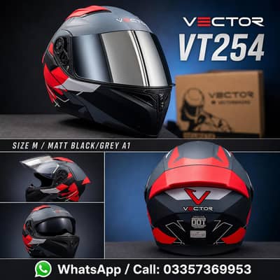 Vector Dot Certified helmet  VT 254 Prime  Graphic: Matt black/grey A1