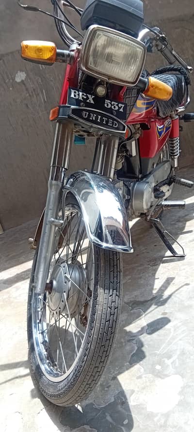 united 70cc 2021 Model- Red color -Multan Registered - condition 10/9
