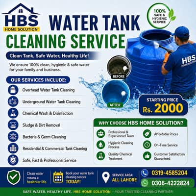 Water tank cleaning services in Karachi / Water Tank Cleaning Experts