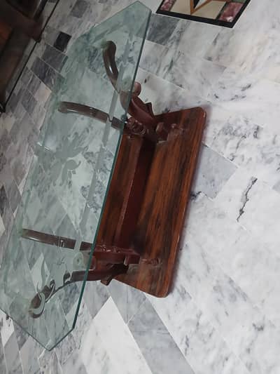 wood & glass coffee  table urgently  sale