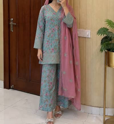 Sapphire silk dress