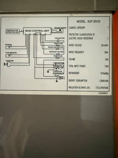 LG freezer Vertical Single Door