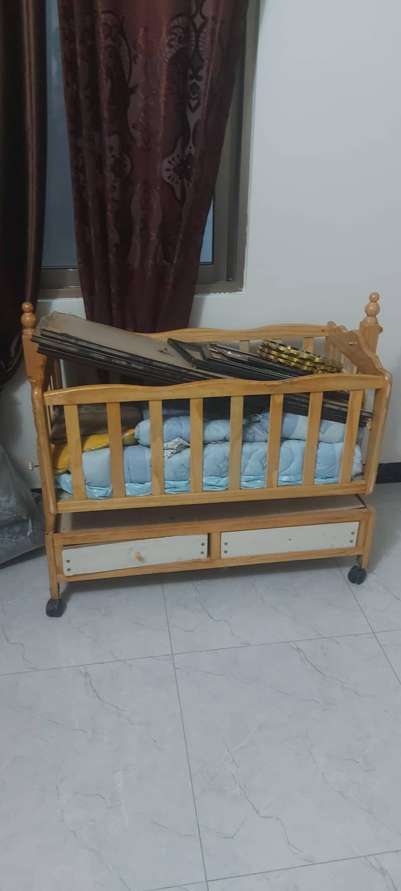 wooden baby cradle 1