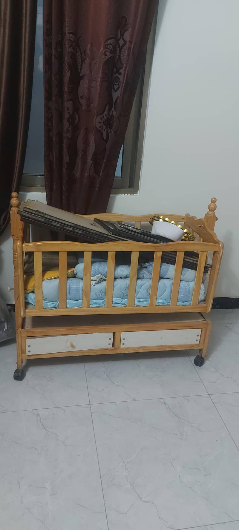 wooden baby cradle 2
