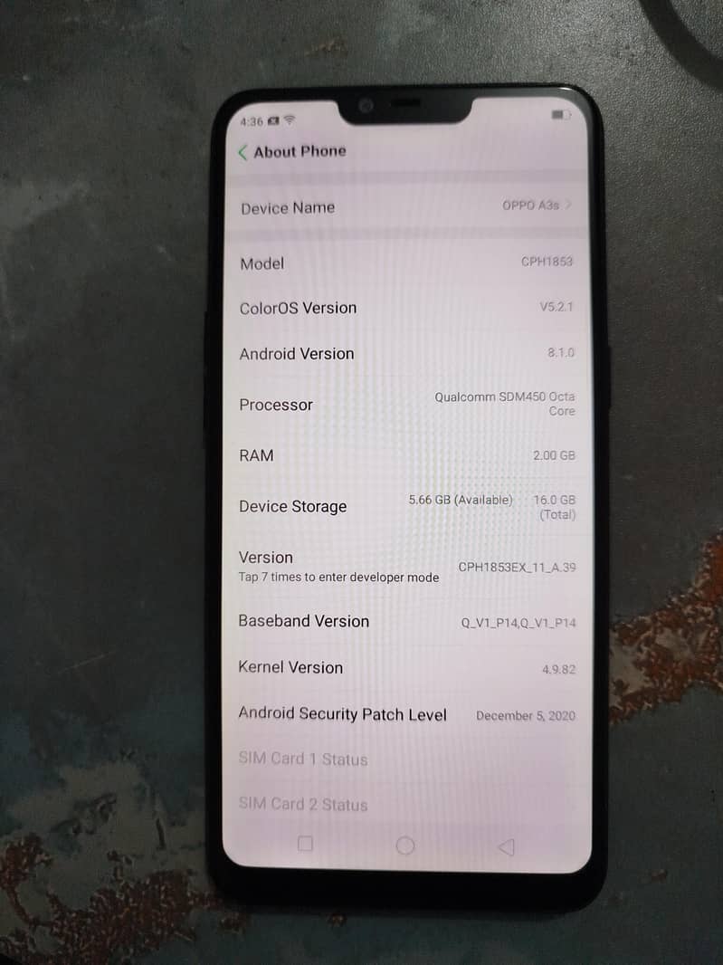 OPPO A3s 6