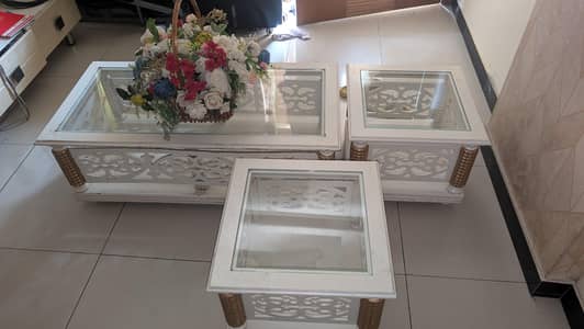 DRAWING ROOM 1 TABLE AND 2 SIDE TABLES