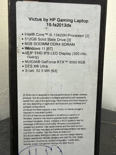 HP Victus 15 gaming laptop i5-13Gen with h processor