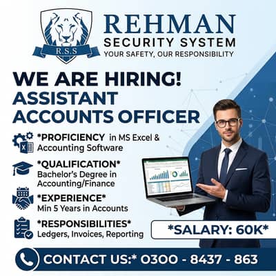 Assistant Accounts Officer Required | Accounts Jobs | Jobs | Urgent