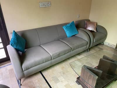 7 Seater Sofa Set Light Grey Color