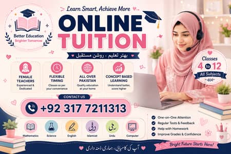 Online Tuition Female Tutors | Class 4-12 | Board & Supplementary Prep