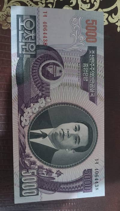 Rare 5000 North Korean Note