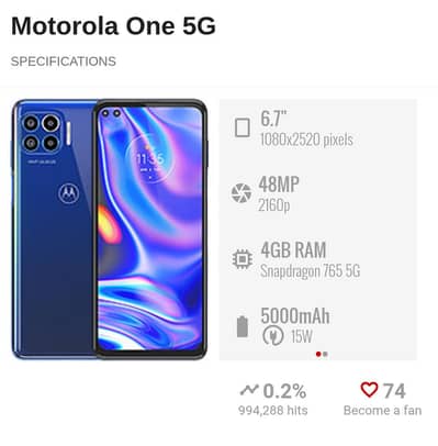 Motorola One 5G Ace