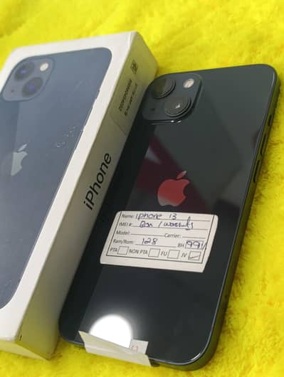 iphone 13jv 128gb 99 health new peace with box under warranty