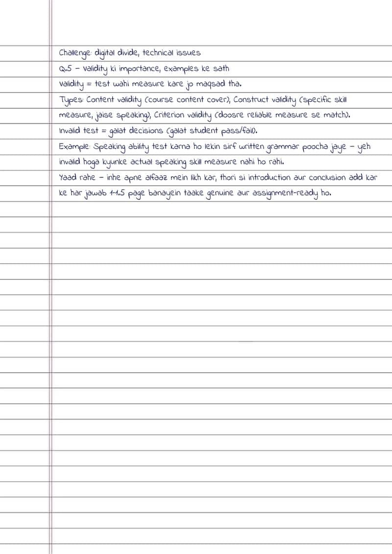 Testing and Evaluation in Language Teaching – Assignment No. 1 (Course 1