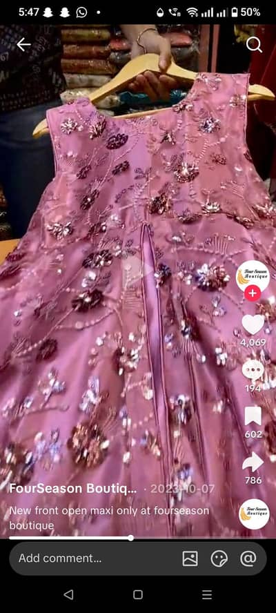 preloved maxi pink color 2500