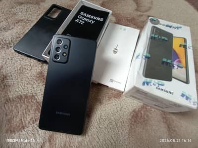 Samsung Mobile A72 with box