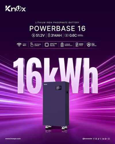 Knox Powerwall 3.0, 6.0, 4.15. 6.11, Powerbase 10, 16, 32 Lithium ion