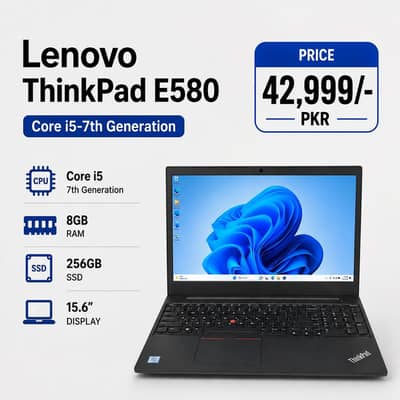Lenovo Thinkpad | Core i5 7th Gen | 8GB RAM | 256GB SSD |