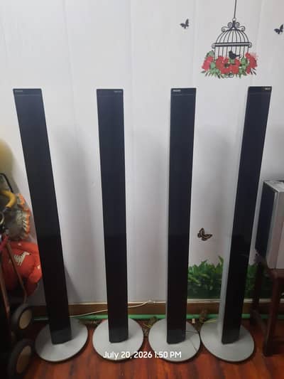 4 philips original home theatre sound system speakers set