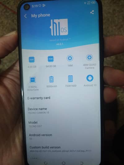 TECNO Camon 15 4/64GB | Good Condition | 48MP Camera | 5000mAh