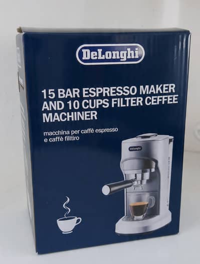 *`DeLonghi 15 Bar Espresso + 10 Cup Filter Coffee Maker - Original box